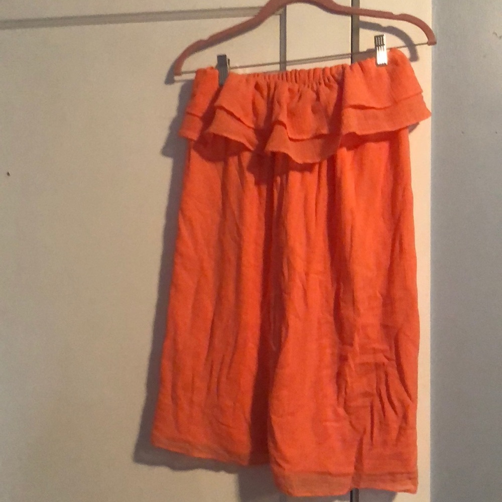 J. Crew strapless coral dress